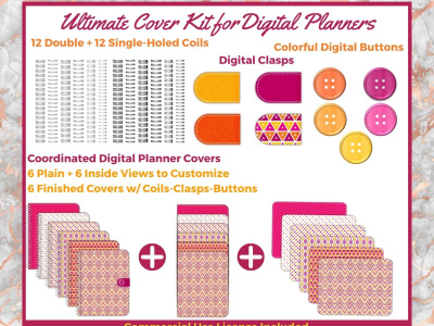 Ultimate Digital Planner Cover Kit #10 - Diamond Dot