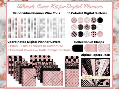 Ultimate Digital Planner Cover Kit #3 - Rose Gold