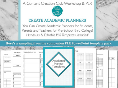 Workshop & PLR Pack: Create Academic Planners
