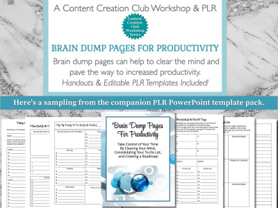 Workshop & PLR Pack: Brain Dump Pages for Productivity