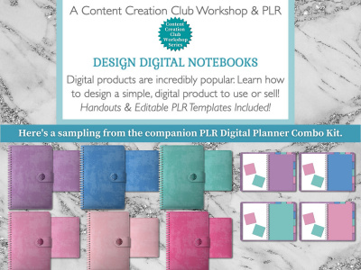 Workshop & PLR Pack: Design Digital Notebooks