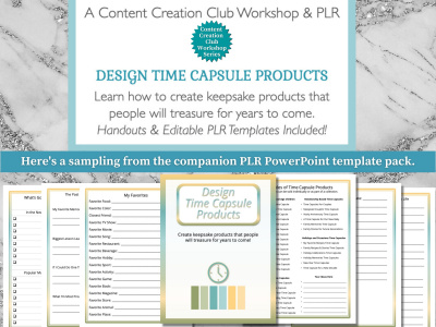 Workshop & PLR Pack: Design Time Capsule Products