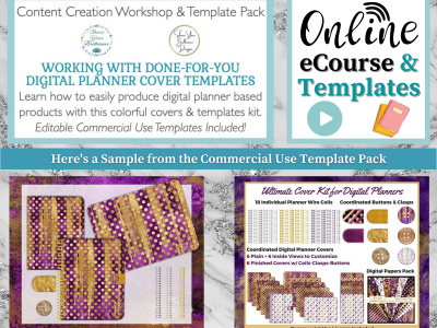 Workshop & Templates: Working with Digital Planner Cover Kit Templates