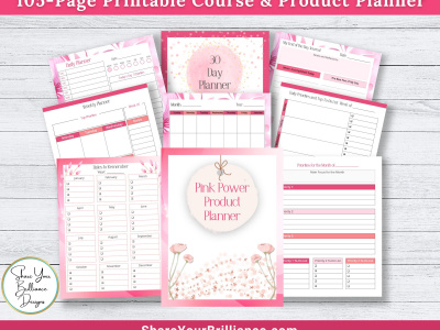 Pink Power Product Creation Planner