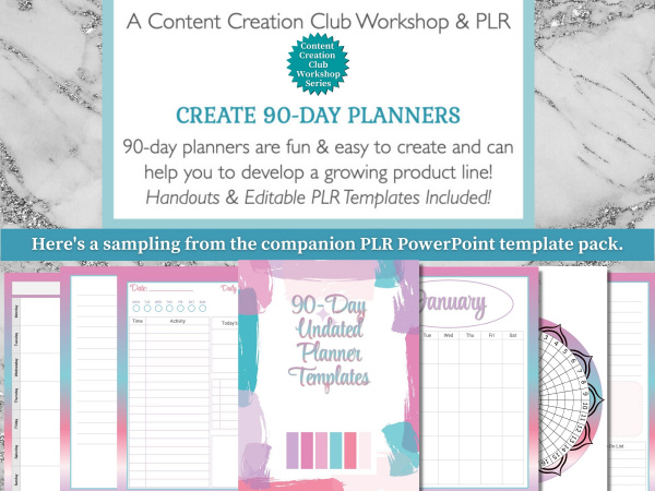 Workshop & PLR Pack: Create 90-Day Planners