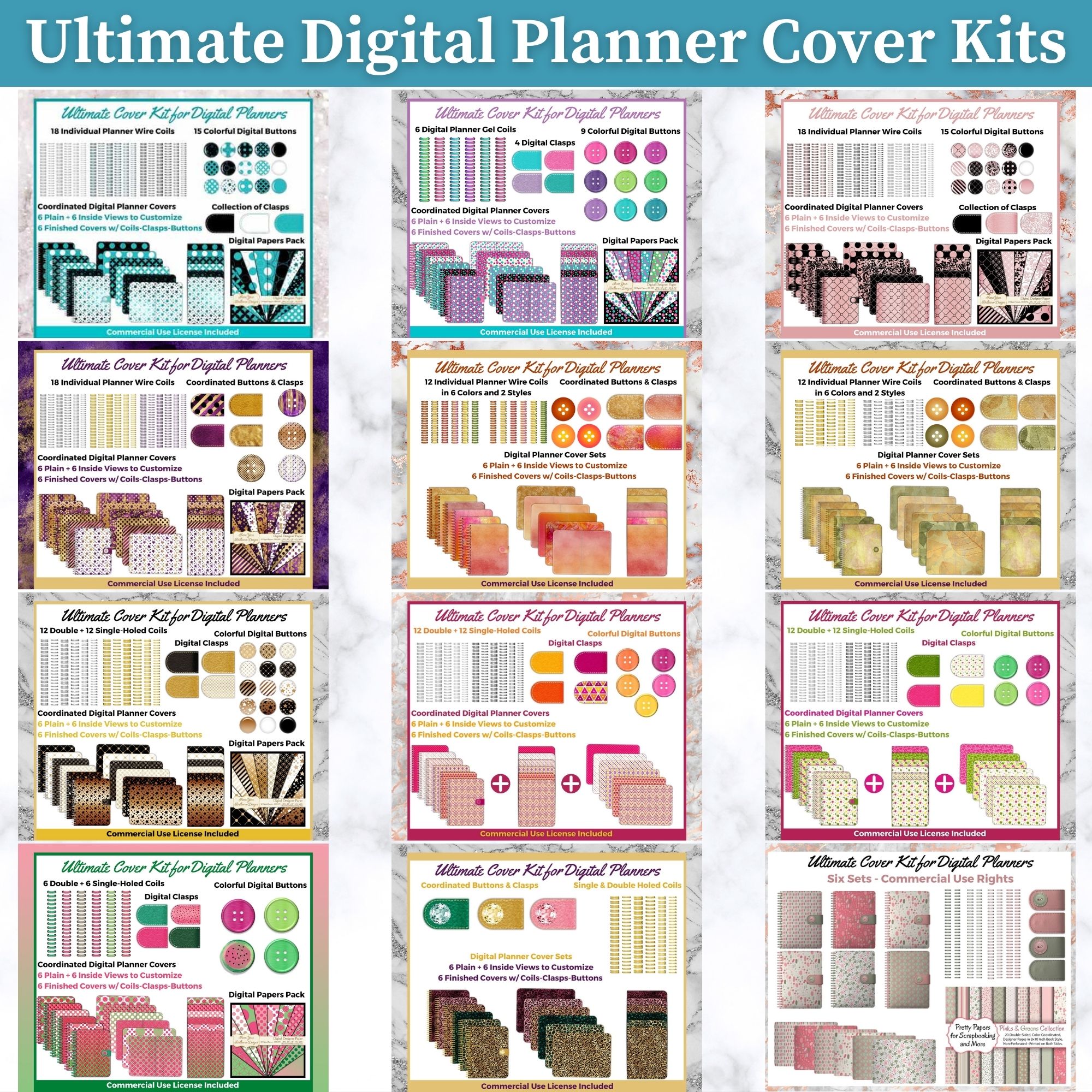 Digital Planner Cover Kits